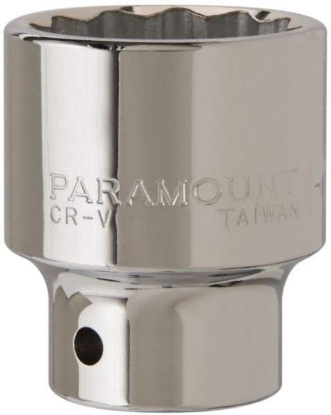 Paramount - 1-1/2", 3/4" Drive, Standard Hand Socket - 12 Points, 2-13/32" OAL - Apex Tool & Supply