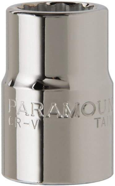 Paramount - 3/4" Drive, Standard Hand Socket - 12 Points, 2" OAL, Steel, Chrome Finish - Apex Tool & Supply