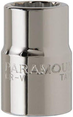 Paramount - 3/4" Drive, Standard Hand Socket - 12 Points, 2" OAL, Steel, Chrome Finish - Apex Tool & Supply