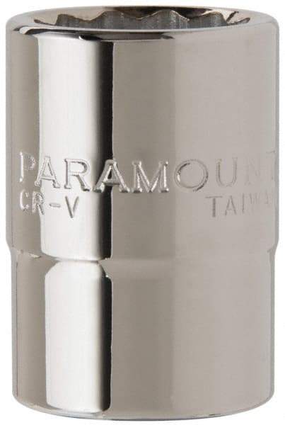 Paramount - 3/4" Drive, Standard Hand Socket - 12 Points, 2-13/64" OAL, Steel, Chrome Finish - Apex Tool & Supply