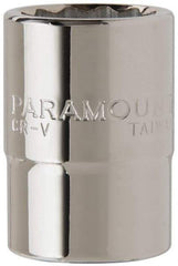 Paramount - 3/4" Drive, Standard Hand Socket - 12 Points, 2-13/64" OAL, Steel, Chrome Finish - Apex Tool & Supply
