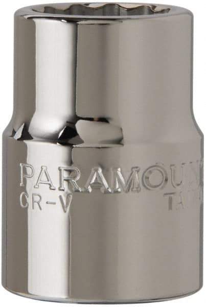Paramount - 3/4" Drive, Standard Hand Socket - 12 Points, 2" OAL, Steel, Chrome Finish - Apex Tool & Supply