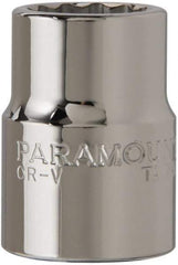 Paramount - 3/4" Drive, Standard Hand Socket - 12 Points, 2" OAL, Steel, Chrome Finish - Apex Tool & Supply