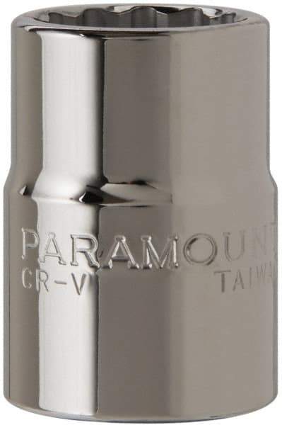 Paramount - 3/4" Drive, Standard Hand Socket - 12 Points, 2" OAL, Steel, Chrome Finish - Apex Tool & Supply