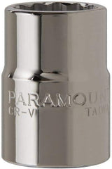 Paramount - 3/4" Drive, Standard Hand Socket - 12 Points, 2" OAL, Steel, Chrome Finish - Apex Tool & Supply