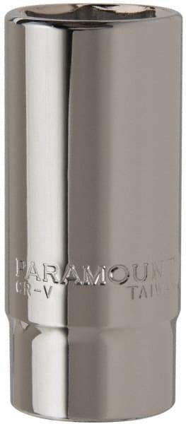 Paramount - 1-1/8", 3/4" Drive, Deep Hand Socket - 6 Points, 3-1/2" OAL, Steel, Chrome Finish - Apex Tool & Supply