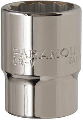 Paramount - 3/4" Drive, Standard Hand Socket - 12 Points, 2-5/16" OAL, Steel, Chrome Finish - Apex Tool & Supply