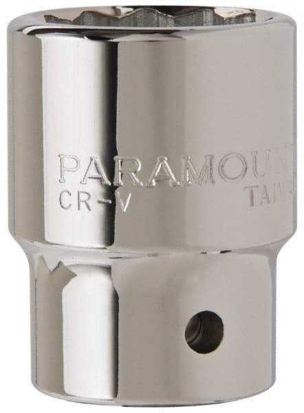 Paramount - 3/4" Drive, Standard Hand Socket - 12 Points, 2-13/32" OAL, Steel, Chrome Finish - Apex Tool & Supply
