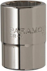 Paramount - 1", 3/4" Drive, Standard Hand Socket - 12 Points, 2" OAL, Chrome Finish - Apex Tool & Supply