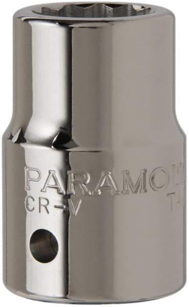 Paramount - 3/4", 3/4" Drive, Standard Hand Socket - 12 Points, 2" OAL, Chrome Finish - Apex Tool & Supply