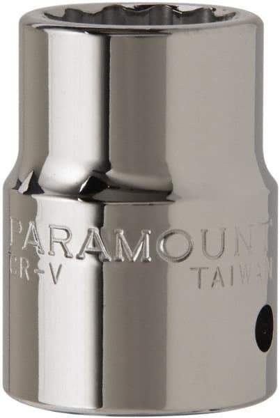 Paramount - 7/8", 3/4" Drive, Standard Hand Socket - 12 Points, 2" OAL, Chrome Finish - Apex Tool & Supply