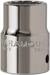 Paramount - 7/8", 3/4" Drive, Standard Hand Socket - 12 Points, 2" OAL, Chrome Finish - Apex Tool & Supply