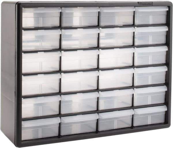 Akro-Mils - 24 Drawer, Small Parts Cabinet - 6-3/8" Deep x 20" Wide x 15-13/16" High - Apex Tool & Supply