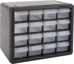 Akro-Mils - 16 Drawer, Small Parts Cabinet - 6-3/8" Deep x 10-9/16" Wide x 8-1/2" High - Apex Tool & Supply