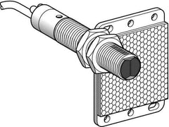 Telemecanique Sensors - Cable Connector, 5m Nominal Distance, Shock and Vibration Resistant, Polarized Retroreflective Photoelectric Sensor - 24 to 240 VAC/VDC, 25 Hz, Brass, 82mm Long x 18mm Wide x 1.8 Inch High - Apex Tool & Supply
