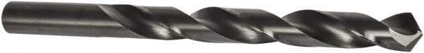 Precision Twist Drill - 27/64" 118° High Speed Steel Jobber Drill - Oxide Finish, Right Hand Cut, Spiral Flute, Straight Shank, 5-3/8" OAL, Split Point - Apex Tool & Supply