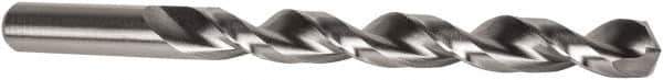 Precision Twist Drill - 8.5mm 135° High Speed Steel Jobber Drill - Bright Finish, Right Hand Cut, Parabolic Flute, Straight Shank, 4-39/64" OAL, Split Point - Apex Tool & Supply