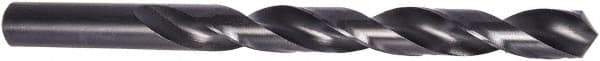 Precision Twist Drill - Letter F 118° High Speed Steel Jobber Drill - Oxide Finish, Right Hand Cut, Spiral Flute, Straight Shank, 4-1/8" OAL, Standard Point - Apex Tool & Supply