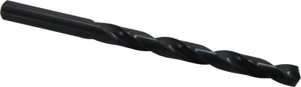 Precision Twist Drill - Letter M 135° High Speed Steel Jobber Drill - Oxide Finish, Right Hand Cut, Spiral Flute, Straight Shank, 4-3/8" OAL, Split Point - Apex Tool & Supply