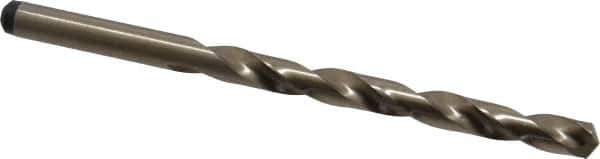 Precision Twist Drill - 0.246" 135° Cobalt Jobber Drill - Oxide/Gold Finish, Right Hand Cut, Spiral Flute, Straight Shank, 4" OAL, Split Point - Apex Tool & Supply