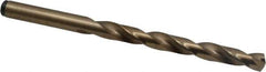Precision Twist Drill - 0.277" 135° Cobalt Jobber Drill - Oxide/Gold Finish, Right Hand Cut, Spiral Flute, Straight Shank, 4-1/8" OAL, Split Point - Apex Tool & Supply
