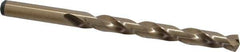 Precision Twist Drill - 0.332" 135° Cobalt Jobber Drill - Oxide/Gold Finish, Right Hand Cut, Spiral Flute, Straight Shank, 4-3/4" OAL, Split Point - Apex Tool & Supply