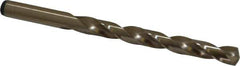 Precision Twist Drill - 0.368" 135° Cobalt Jobber Drill - Oxide/Gold Finish, Right Hand Cut, Spiral Flute, Straight Shank, 5" OAL, Split Point - Apex Tool & Supply