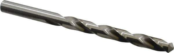 Precision Twist Drill - Letter T 118° High Speed Steel Jobber Drill - Bright Finish, Right Hand Cut, Spiral Flute, Straight Shank, 4-7/8" OAL, Standard Point - Apex Tool & Supply