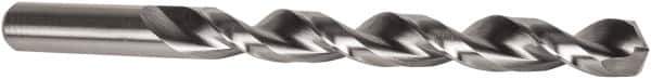 Precision Twist Drill - 7/16" 135° High Speed Steel Jobber Drill - Bright Finish, Right Hand Cut, Parabolic Flute, Straight Shank, 5-1/2" OAL, Split Point - Apex Tool & Supply