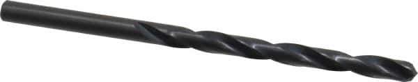 Precision Twist Drill - #6 135° High Speed Steel Jobber Drill - Oxide Finish, Right Hand Cut, Spiral Flute, Straight Shank, 3-3/4" OAL, Split Point - Apex Tool & Supply