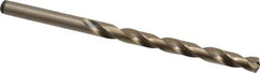 Precision Twist Drill - #2 135° Cobalt Jobber Drill - Oxide/Gold Finish, Right Hand Cut, Spiral Flute, Straight Shank, 3-7/8" OAL, Split Point - Apex Tool & Supply