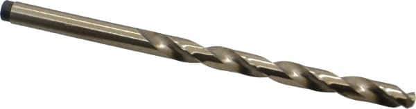 Precision Twist Drill - #3 135° Cobalt Jobber Drill - Oxide/Gold Finish, Right Hand Cut, Spiral Flute, Straight Shank, 3-3/4" OAL, Split Point - Apex Tool & Supply