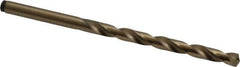 Precision Twist Drill - #5 135° Cobalt Jobber Drill - Oxide/Gold Finish, Right Hand Cut, Spiral Flute, Straight Shank, 3-3/4" OAL, Split Point - Apex Tool & Supply