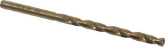Precision Twist Drill - #10 135° Cobalt Jobber Drill - Oxide/Gold Finish, Right Hand Cut, Spiral Flute, Straight Shank, 3-5/8" OAL, Split Point - Apex Tool & Supply