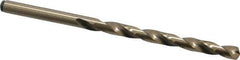 Precision Twist Drill - #11 135° Cobalt Jobber Drill - Oxide/Gold Finish, Right Hand Cut, Spiral Flute, Straight Shank, 3-1/2" OAL, Split Point - Apex Tool & Supply