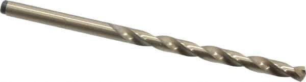 Precision Twist Drill - #18 135° Cobalt Jobber Drill - Oxide/Gold Finish, Right Hand Cut, Spiral Flute, Straight Shank, 3-1/4" OAL, Split Point - Apex Tool & Supply
