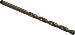 Precision Twist Drill - #23 135° Cobalt Jobber Drill - Oxide/Gold Finish, Right Hand Cut, Spiral Flute, Straight Shank, 3-1/8" OAL, Split Point - Apex Tool & Supply