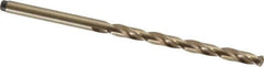 Precision Twist Drill - #24 135° Cobalt Jobber Drill - Oxide/Gold Finish, Right Hand Cut, Spiral Flute, Straight Shank, 3-1/8" OAL, Split Point - Apex Tool & Supply