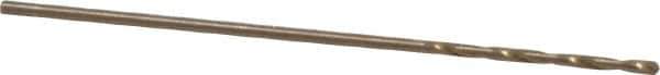 Precision Twist Drill - #67 135° Cobalt Jobber Drill - Oxide/Gold Finish, Right Hand Cut, Spiral Flute, Straight Shank, 1-3/8" OAL, Split Point - Apex Tool & Supply
