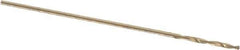 Precision Twist Drill - #74 135° Cobalt Jobber Drill - Oxide/Gold Finish, Right Hand Cut, Spiral Flute, Straight Shank, 1" OAL, Split Point - Apex Tool & Supply