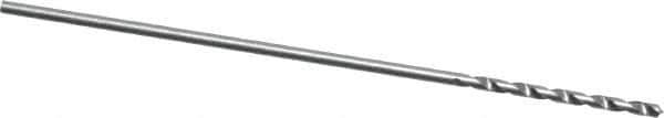 Precision Twist Drill - #73 118° High Speed Steel Jobber Drill - Bright Finish, Right Hand Cut, Spiral Flute, Straight Shank, 1-1/8" OAL, Standard Point - Apex Tool & Supply
