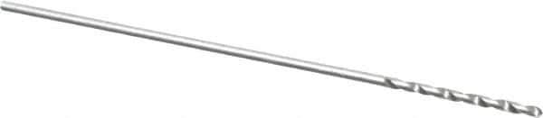 Precision Twist Drill - #75 118° High Speed Steel Jobber Drill - Bright Finish, Right Hand Cut, Spiral Flute, Straight Shank, 1" OAL, Standard Point - Apex Tool & Supply