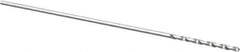 Precision Twist Drill - #75 118° High Speed Steel Jobber Drill - Bright Finish, Right Hand Cut, Spiral Flute, Straight Shank, 1" OAL, Standard Point - Apex Tool & Supply