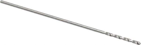 Precision Twist Drill - #77 118° High Speed Steel Jobber Drill - Bright Finish, Right Hand Cut, Spiral Flute, Straight Shank, 7/8" OAL, Standard Point - Apex Tool & Supply