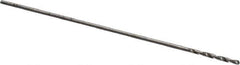 Precision Twist Drill - #80 118° High Speed Steel Jobber Drill - Bright Finish, Right Hand Cut, Spiral Flute, Straight Shank, 3/4" OAL, Standard Point - Apex Tool & Supply