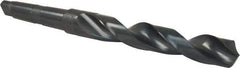 Precision Twist Drill - 1-1/8", 3MT 118° Point High Speed Steel Taper Shank Drill Bit - Oxide Finish, 7-1/8" Flute Length, 11-3/4" OAL, Spiral Flute, Series S209 - Apex Tool & Supply