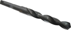Precision Twist Drill - 1-9/64", 3MT 118° Point High Speed Steel Taper Shank Drill Bit - Oxide Finish, 7-1/4" Flute Length, 11-7/8" OAL, Spiral Flute, Series S209 - Apex Tool & Supply