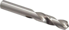 Precision Twist Drill - 31/64" 118° Spiral Flute High Speed Steel Screw Machine Drill Bit - Bright Finish, Right Hand Cut, 2-3/16" Flute Length, 3-11/16" OAL, Standard Point, Straight Shank - Apex Tool & Supply