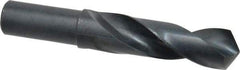 Precision Twist Drill - 1-1/8" 118° Spiral Flute High Speed Steel Screw Machine Drill Bit - Oxide Finish, Right Hand Cut, 4" Flute Length, 6-3/8" OAL, Standard Point, Straight Shank - Apex Tool & Supply
