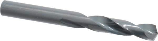 Precision Twist Drill - 0.295" 135° Spiral Flute High Speed Steel Screw Machine Drill Bit - Oxide Finish, Right Hand Cut, 1-9/16" Flute Length, 2-3/4" OAL, Split Point, Straight Shank - Apex Tool & Supply